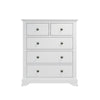 Organize in style with the sleek Bianca White Chest of Drawers.