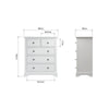 Enhance your room: contemporary Bianca White Chest of Drawers.