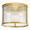 Bianka 3 Light Flush Satin Bronze  picture with switched on light