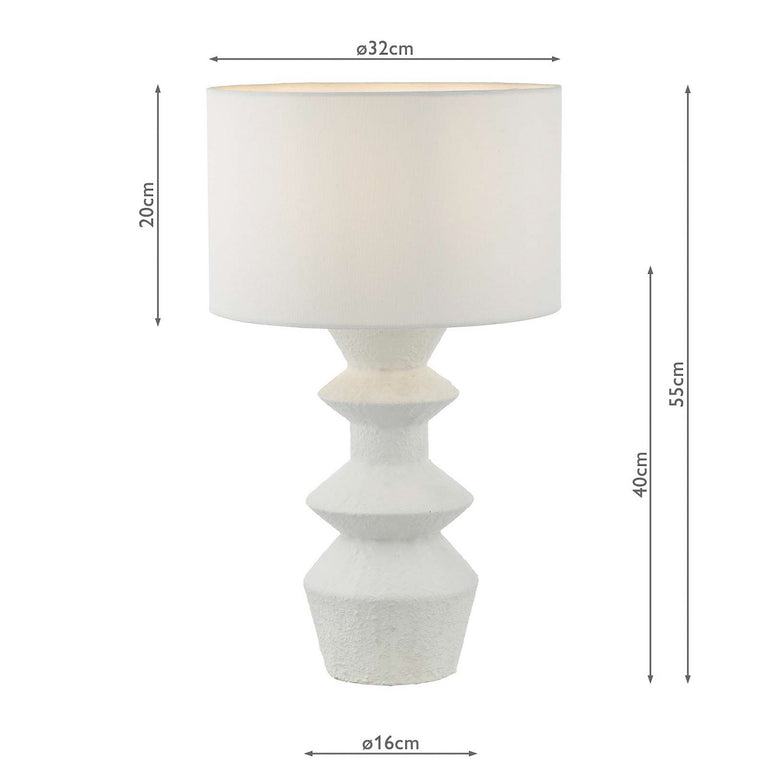 Bidelia Table Lamp Matt White - Modern Lighting Collection
