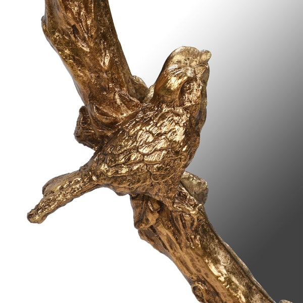 Bird Mirror Antique Gold - Elegant Wall Mirror Furniture Décor