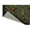 Morris & Co Bird Floral Rug Trump Green with a cotton and latex backing