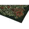 Morris & Co Bird Floral Rug Trump Green hand-tufted wool rug with a cut pile