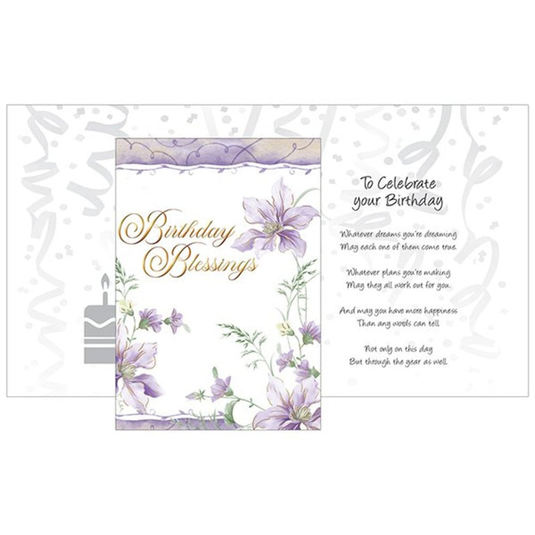 Birthday Blessings Card with Insert