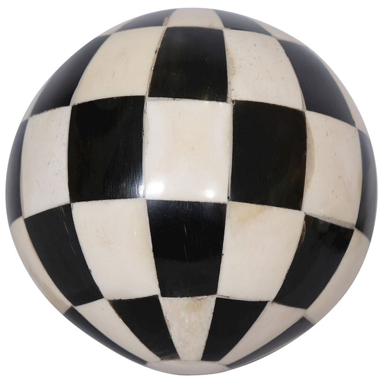 Black & White Checked Display Ball
