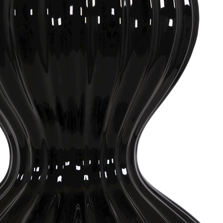 Black Ceramic Table Lamp with Shade
