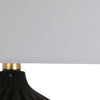 Black Ceramic Table Lamp with Shade side view