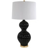 Black Ceramic Table Lamp with Shade