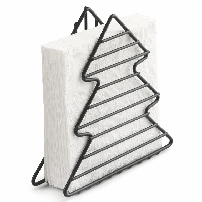 Black Christmas Tree Napkin Holder