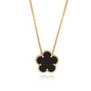 Tipperary Crystal Black Pendant Yellow Gold a bold statemet piece to elevate your style