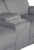Blaine 2 Seater Sofa Recliner With Console Greige close view picture of the console panel