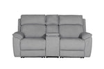 Blaine 2 Seater Sofa Recliner With Console Greige front view picture of the sofa