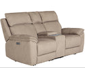 Blaine 2 Seater Sofa Recliner With Console Latte picture on the white background