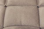 Blaine 3 Seater Electric Recliner Latte close view picture of the stitching design