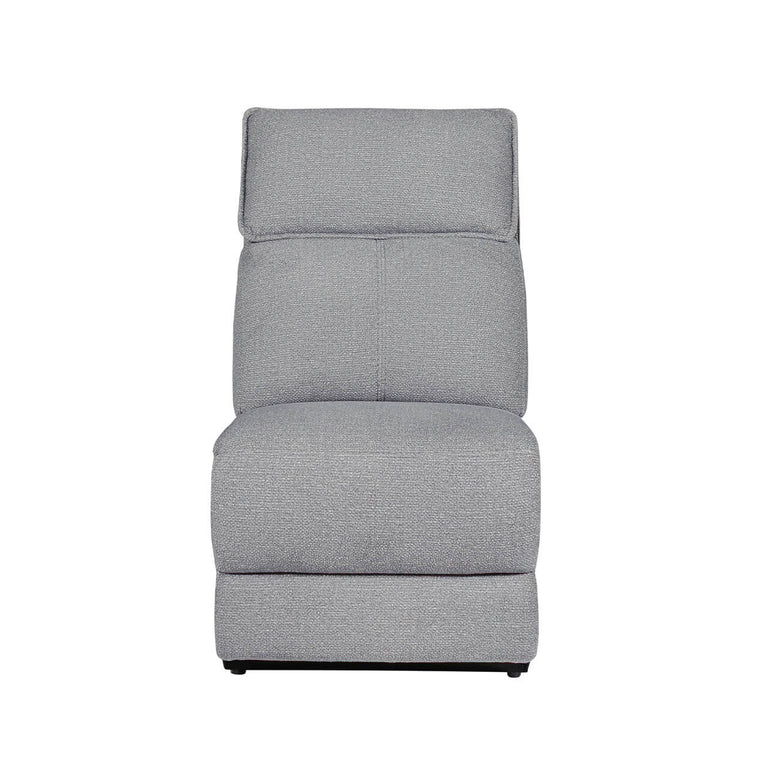 Blaine Armless Sectional Sofa – Modular Fabric Sofa in Greige