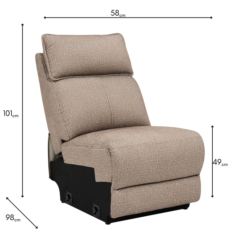 Blaine Armless Sectional Sofa Latte - Modular Sofa Collection