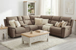 Blaine Console Sectional Sofa Latte life style picture f the Blanie corner sofa