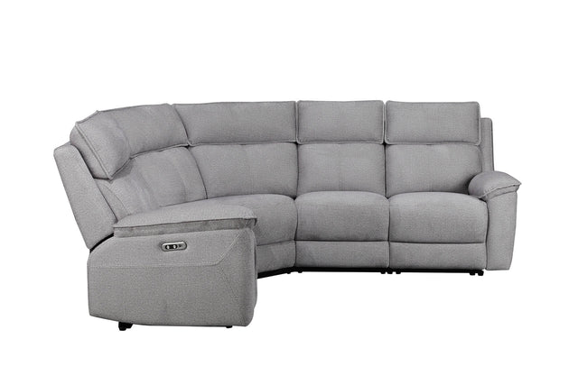 Blaine Corner Sofa Electric Recliner Greige