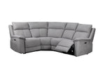 Blaine Corner Group Electric Recliner Greige picture with reclined seat