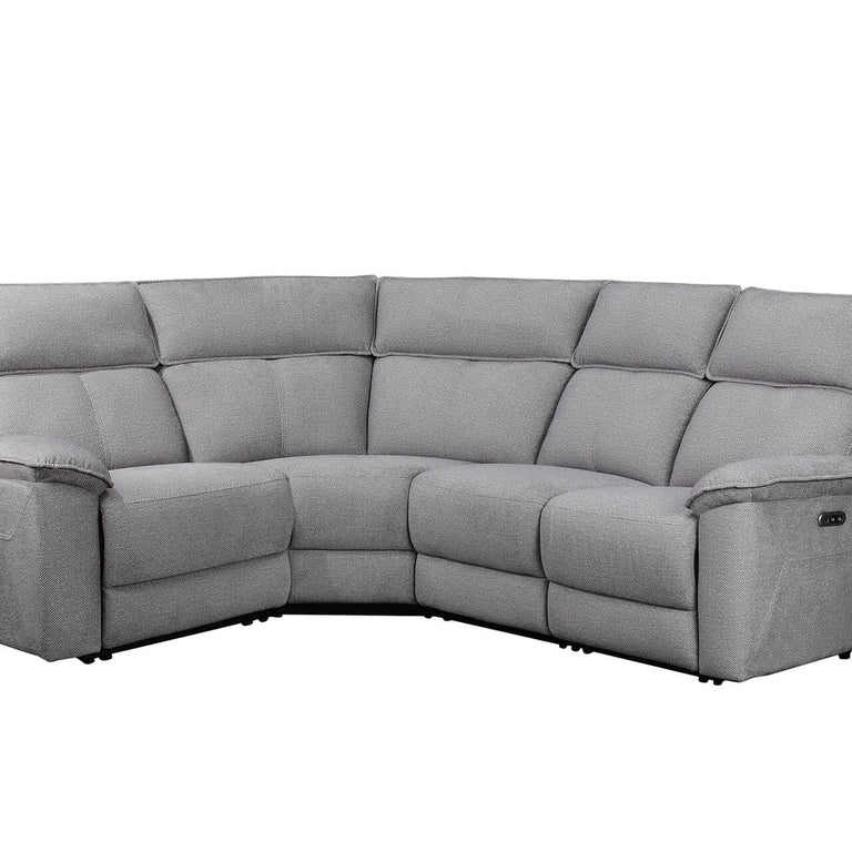 Blaine Corner Sofa Electric Recliner Greige