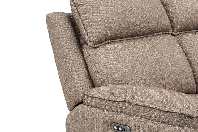 Blaine Corner Sofa Electric Recliner Latte - Sectional Recliner Suite