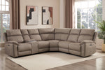 Blaine Corner Sofa Electric Recliner Latteyou can costumize your sofa size