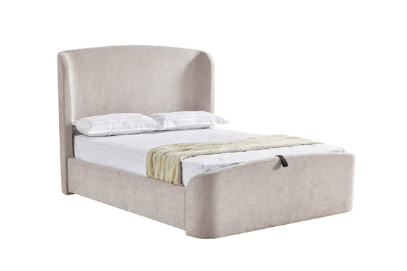 Blaire 4'6 Ottoman Bed Cream picture on the white background