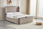 Blaire 4'6 Ottoman Bed Beige life style picture