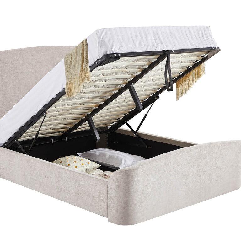 Blaire 6' Ottoman Bed Cream