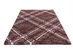 Blaze Geometric Rug 01 Ivory Orange horizontal layout view of the rug