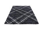 Blaze Geometric Rug 04 Grey horizontal view of the rug