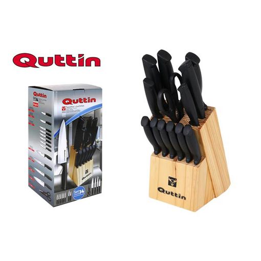 Complete kitchen knife set for slicing, chopping, and food preparation.
