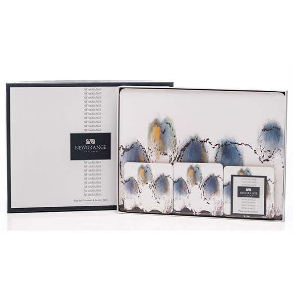 Blue Dot Placemats and Coasters Set 6 – Modern Dining Tableware