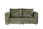 Bodhi 2 seater sofa in olive, cozy and modern
