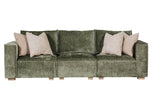 Olive 3 seater sofa couch with soft cushions
