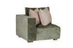 Relaxing Bodhi Modular Corner Sofa Arm LHF Olive in a cozy living room
