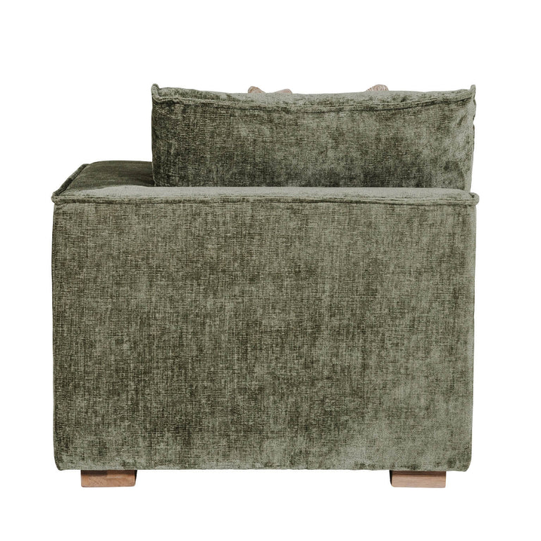 Bodhi Modular Corner Sofa Arm RHF Olive