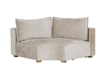 Stylish Bodhi Modular Corner Sofa in Soft Mink Fabric
