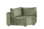 Cozy Bodhi Modular Corner Sofa Olive in Living Room Setting
