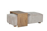 "Elegant Bodhi Ottoman and Coffee Table Set Mink"
