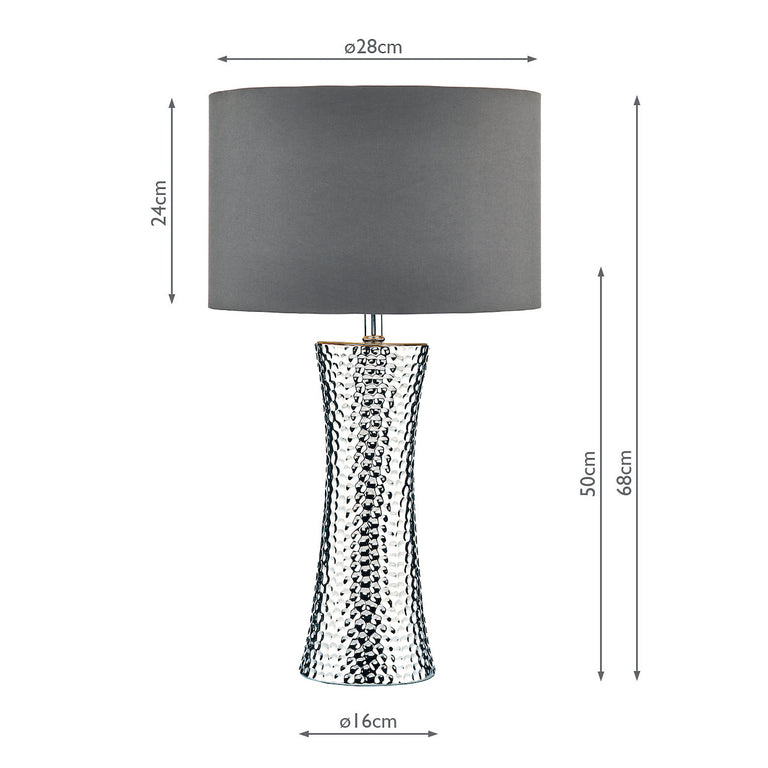Bokara Table Lamp Silver - Elegant Ceramic Lighting Collection