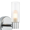 Bolton Bathroom Wall Light Polished Chrome IP44 close view picture of thelamp design    