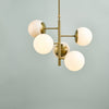 Bombazine 5 Light Pendant Natural Brass life style picture
