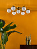Bombazine 7 Light Semi-Flush Natural Brass perfect for any space
