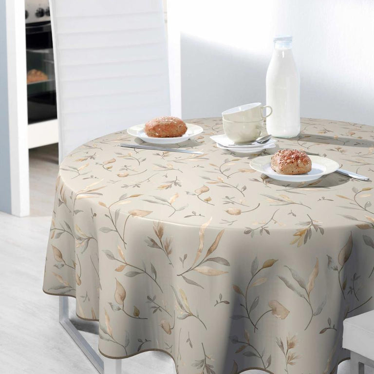Bonita Canadian Beige Tablecloth Round 160 cm