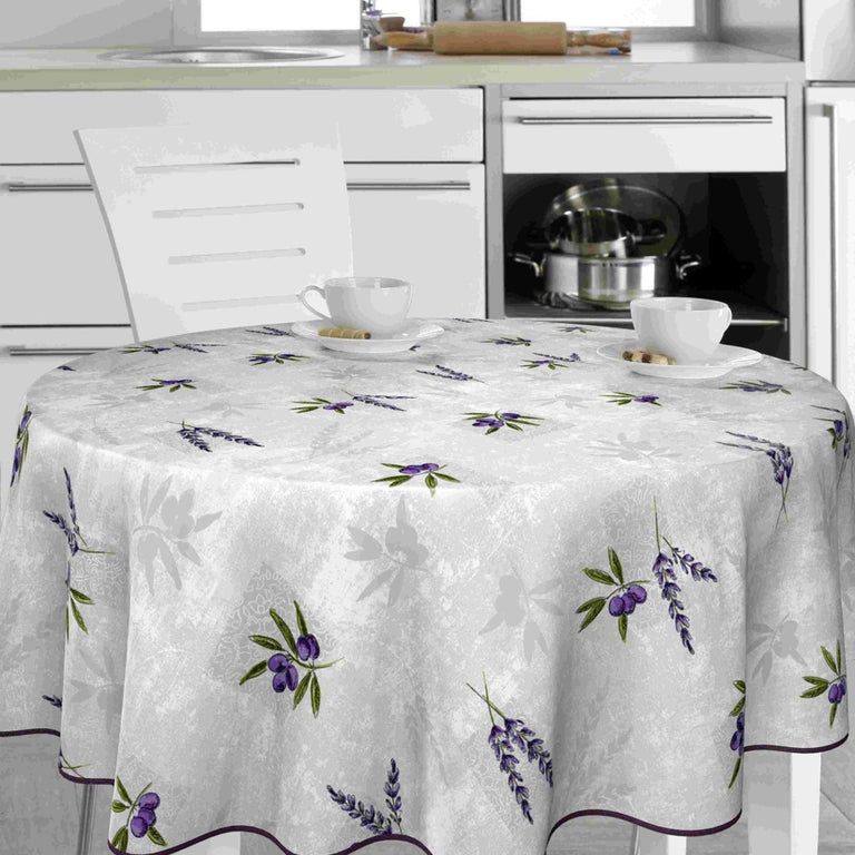 Bonita Lavender Sprigs Tablecloth Round 160 cm