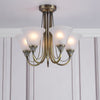 Boston 5 Light Semi-Flush Antique Brass life style picture