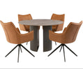 Boston Round Dining Table 1.2 m Grey perfect fit for 4 person