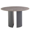 Boston Round Dining Table 1.2 m Grey with a sintered stone grey top