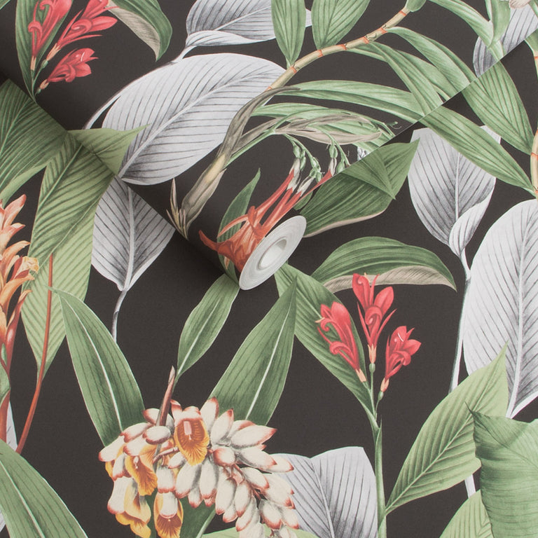 Graham & Brown Botanical Black Wallpaper – Floral & Botanical Wallcovering
